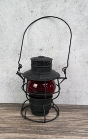 B&O Railroad Short Red Globe Railroad Lantern