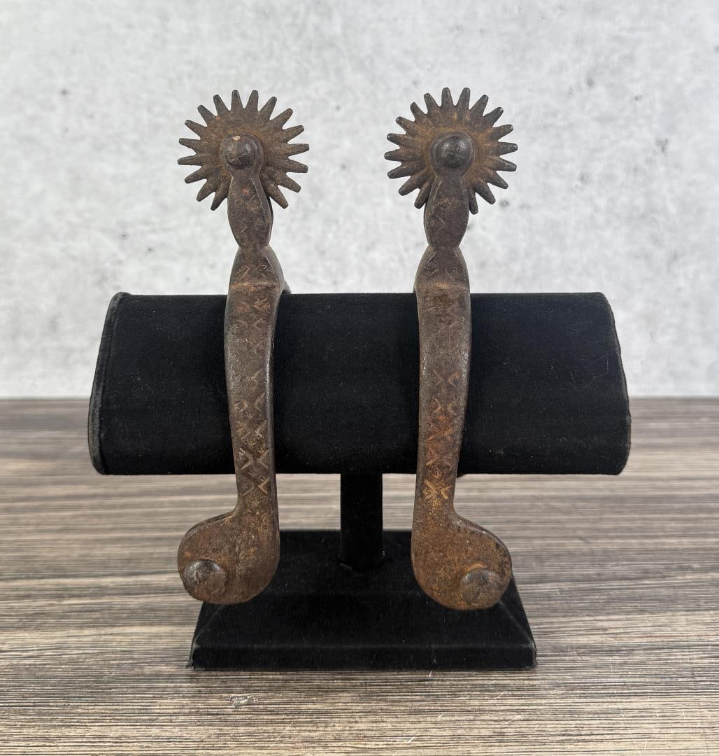 Buermann Steel Montana Cowboy Spurs: 5 3/4" long.