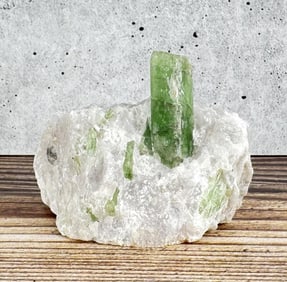 Green Elbaite Tourmaline Mineral Specimen