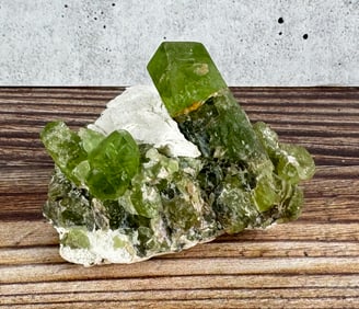 Peridot Crystal Cluster Specimen