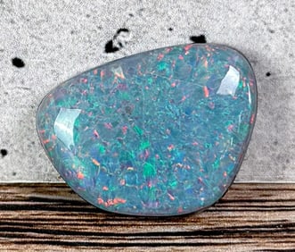 Australian Black Opal Doublet Cabochon