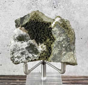 Epidote on Quartz Turkey Mineral Specimen