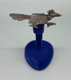 Navajo Sterling Silver Roadrunner Brooch
