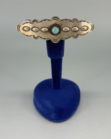 Navajo Sterling Turquoise Hair Barrette