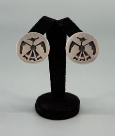 Hopi Sterling Silver Thunderbird Earrings