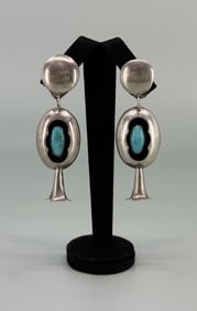 Navajo Sterling Silver Turquoise Earrings