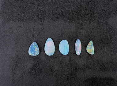 13.9ct of Australian Black Opal Cabochons