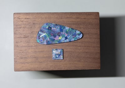 27.1 Carats of Australian Black Opal Doublets