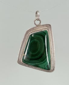 Sterling Silver Malachite Pendant