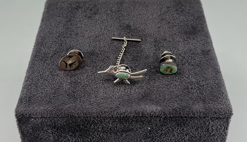 Navajo Sterling Silver Tie Tacks