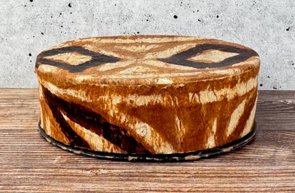 Tapa Cloth Lidded Box
