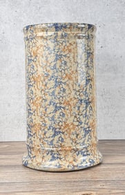 Red Wing Stoneware Spongeware Umbrella Stand