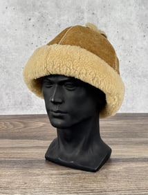 Marlboro Shearling Leather Wool Hat