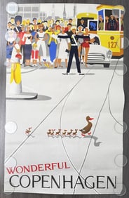 1961 Wonderful Copenhagen Travel Poster