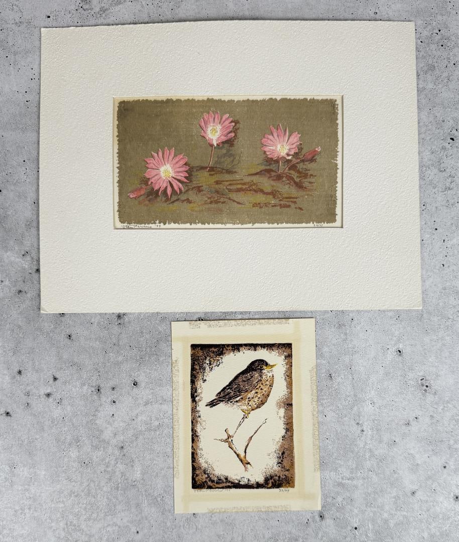 Jean Perkins Bozeman Montana Silk Screen Prints: Largest is 8 3/4" by 11 1/2" in matte.