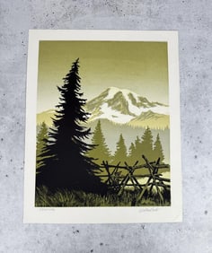 Walton Butts Sentinal Sentinel Serigraph Print