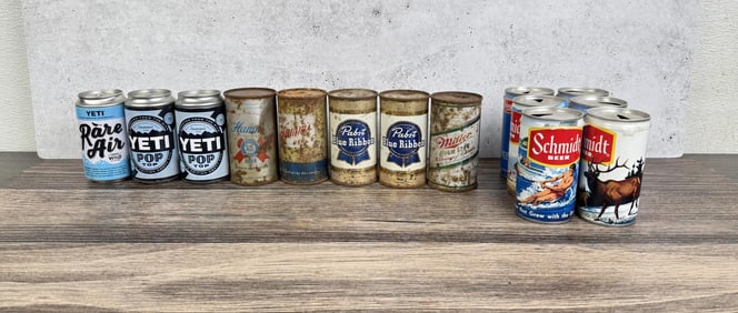 Collection of Vintage Beer Cans
