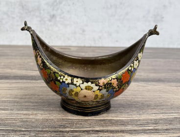 Enameled Copper Russian Beggars Bowl