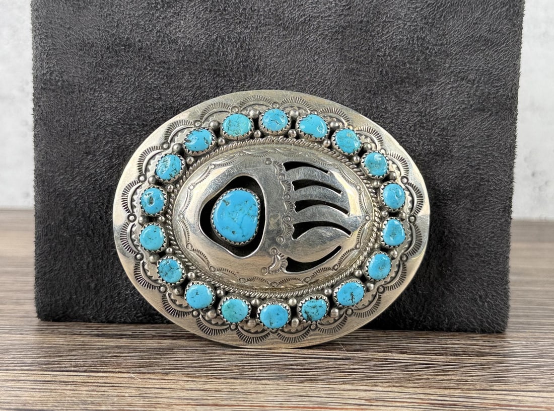 Wilbur Musket Navajo Sterling Belt Buckle (1 of 4)