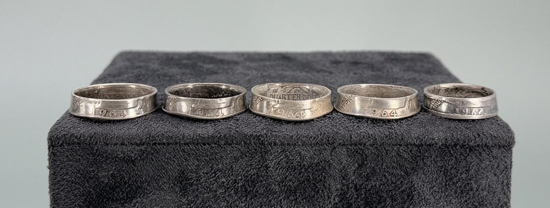1964 Silver US Quarter Rings (1 of 4)