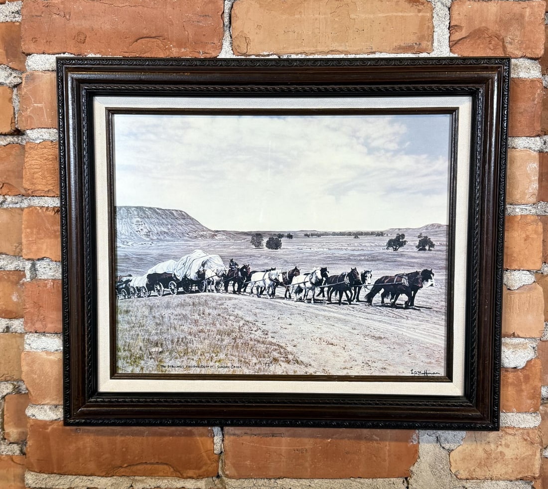 LA Huffman Montana Photo Tex Stallings Outfit: 15" by 18" framed. Coffrin studio.