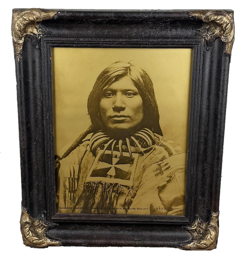 LA Huffman Montana Orotone Indian Photo (1 of 3)