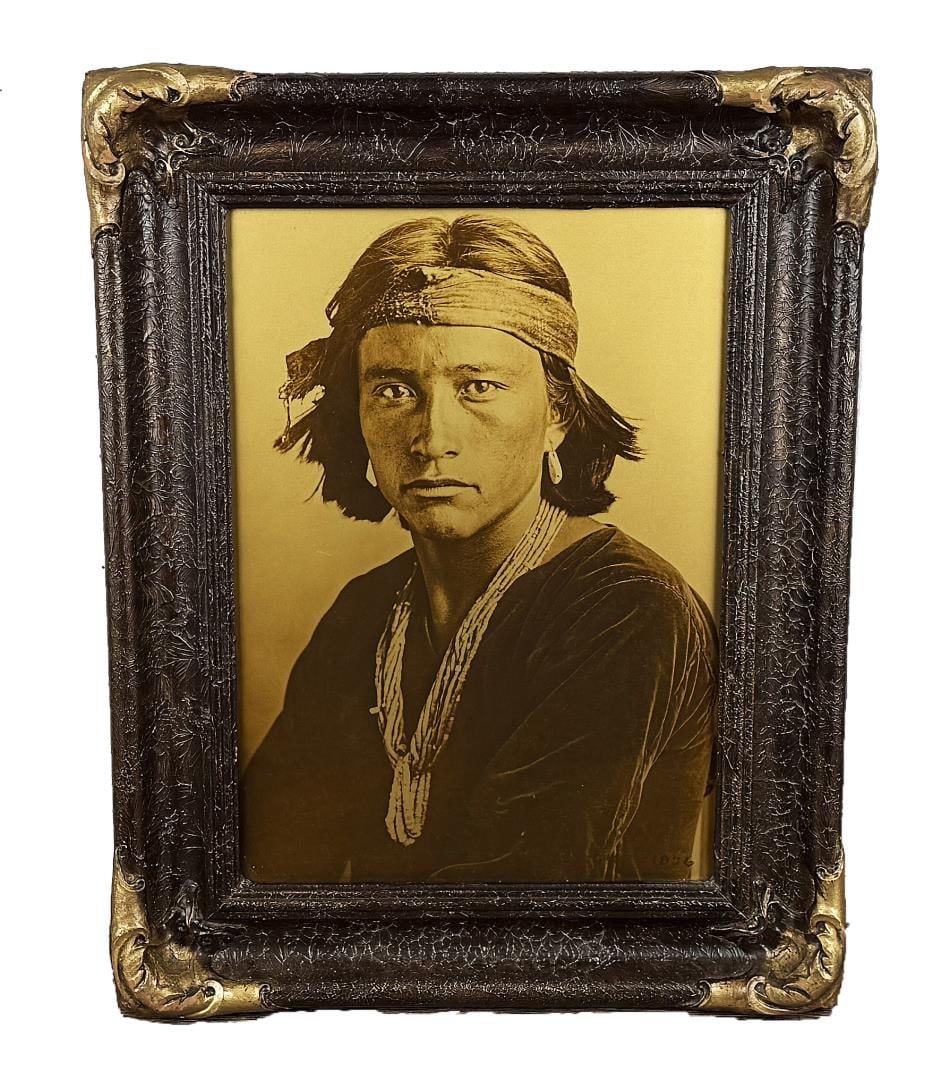 Carl Moon Navajo Boy Orotone Indian Photo (1 of 4)