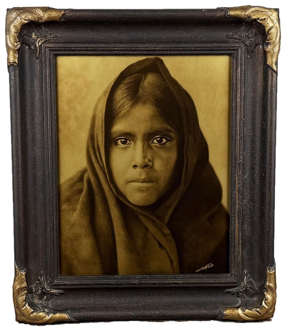 Edward Curtis Qahatika Girl Orotone Photo (1 of 4)
