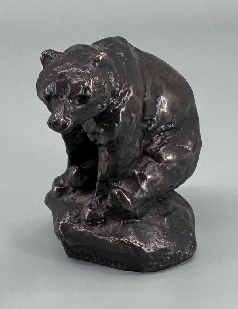 Philip R Goodwin Seated Bear Bronze (1 of 7)