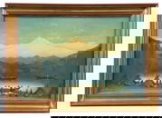 James Everett Stuart Alaska Indian Camp Painting