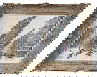 Guy Wiggins Madison Square Garden Oil Painting