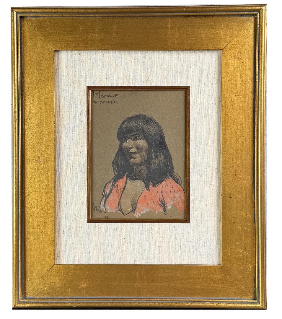 Maynard Dixon Mohave Woman Pastel Drawing (1 of 4)