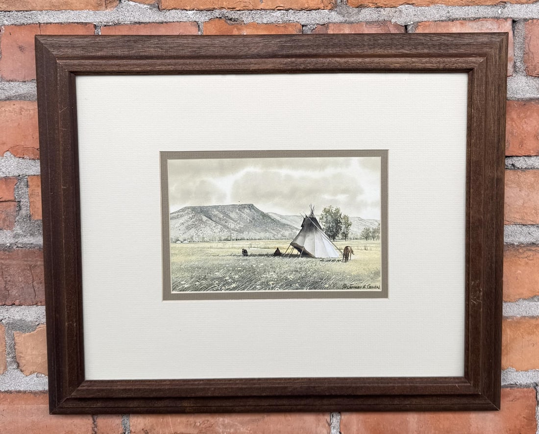 Jeffrey Craven Gouache Indian Painting (1 of 4)