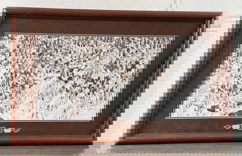 Bev Doolittle Woodland Encounter Print: 19 1/4" by 31 1/2" framed.