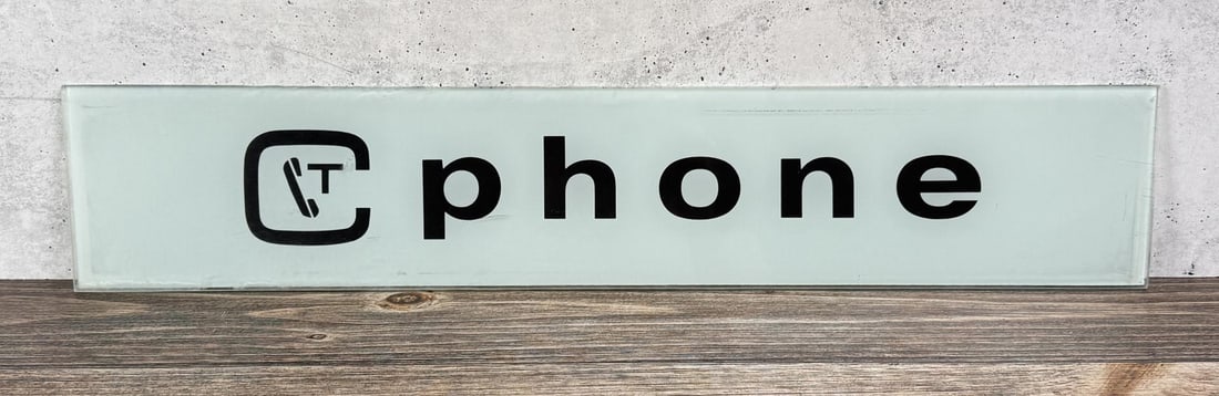 Contel Telephone Booth Sign: 5 1/2" by 28 1/2".