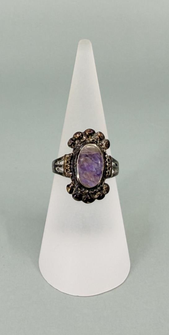 Sterling Silver Charoite Ring (1 of 4)