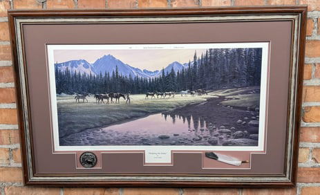 Larry Zabel Picketing the Ponies Print