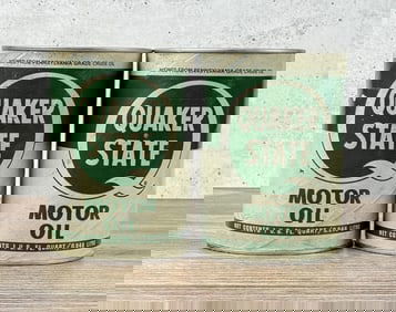 Quaker State Motor Oil Cans