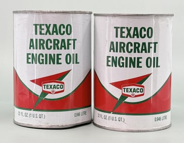Texaco Aircraft Engine Oil Cans