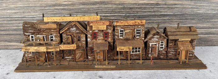 Pioneer City Montana Folk Art Diorama