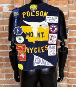 Vintage Polson Montana Jaycees Corduroy Vest