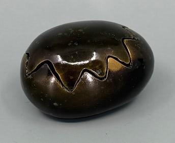 Honeck Bronze Dragon Egg Shell Trinket Box