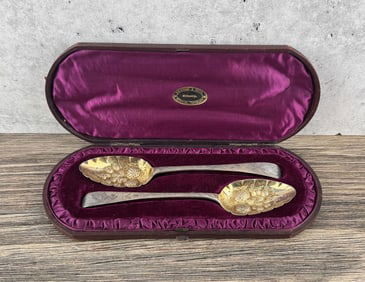 Georgian English Sterling Silver Berry Spoons