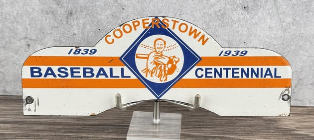 Cooperstown Baseball License Plate Topper
