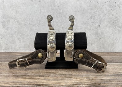 Silver Overlay Montana Cowboy Spurs