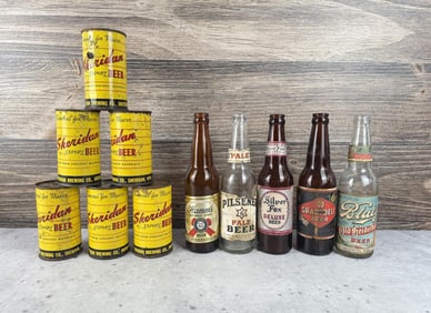 Collection of Beer Cans and Bottles