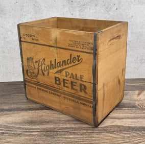 Highlander Pale Beer Missoula Montana Wood Crate