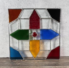 Prairie School Stained Glass Window