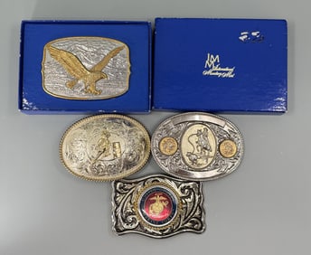 Collection of Vintage Cowboy Belt Buckles