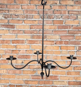Blacksmith Made Wrought Iron Candle Chandelier